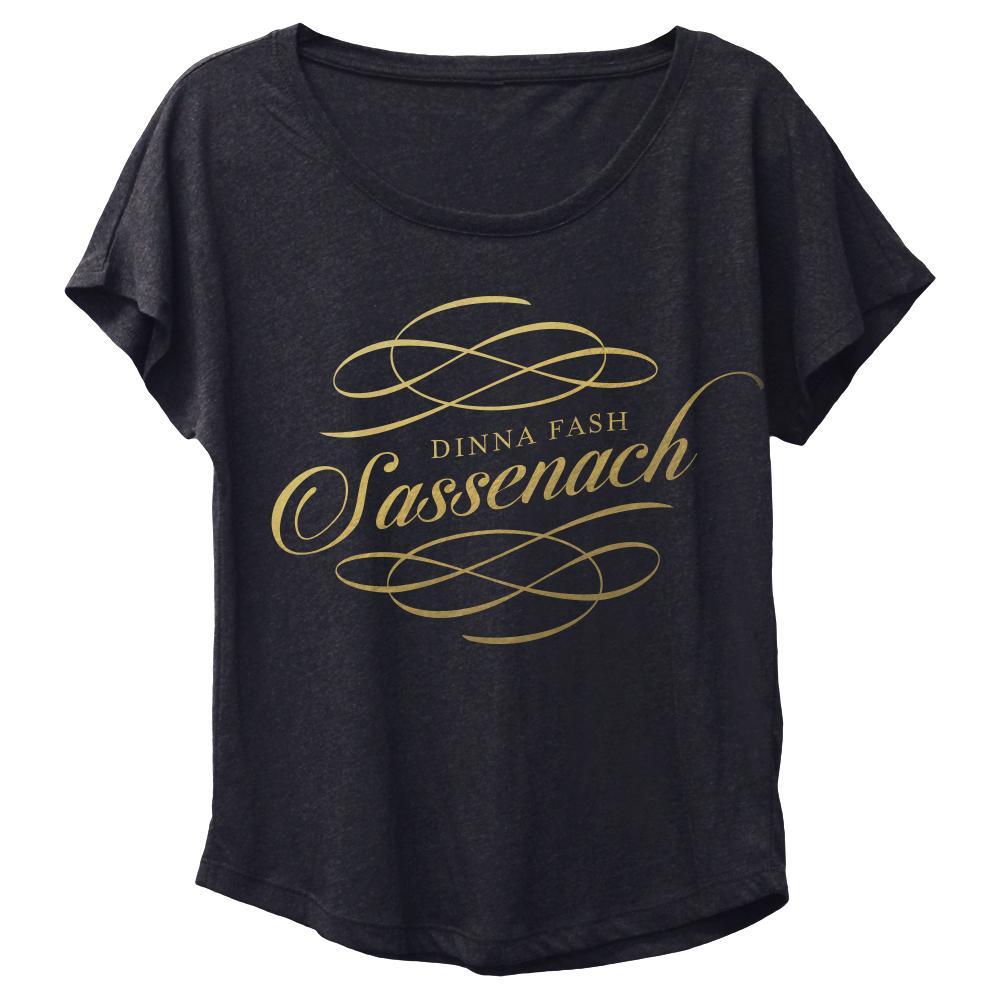 Outlander Sassenach Gold Foil Dolman Tee