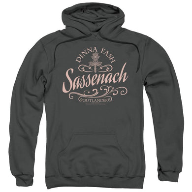 Outlander Dinna Fash Sassenach Adult Charcoal Hoodie